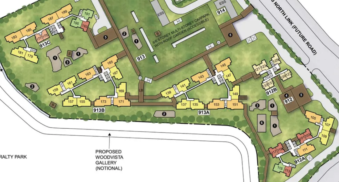 Woodlands North Grove Site Plan with Best Units Highlighted